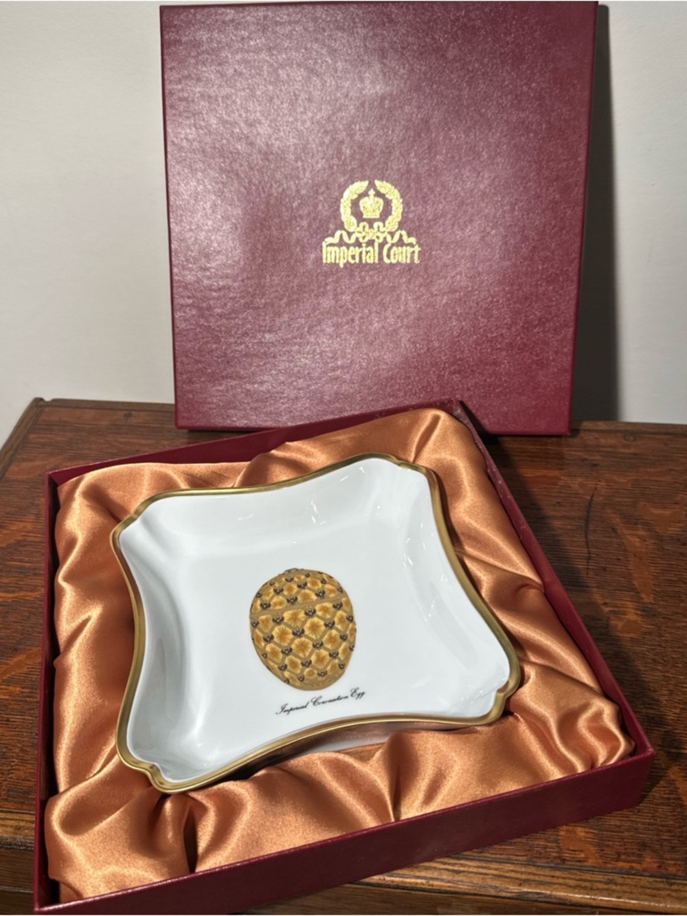 Imperial Court Faberge Imperial Coronation Egg Bowl Never Used